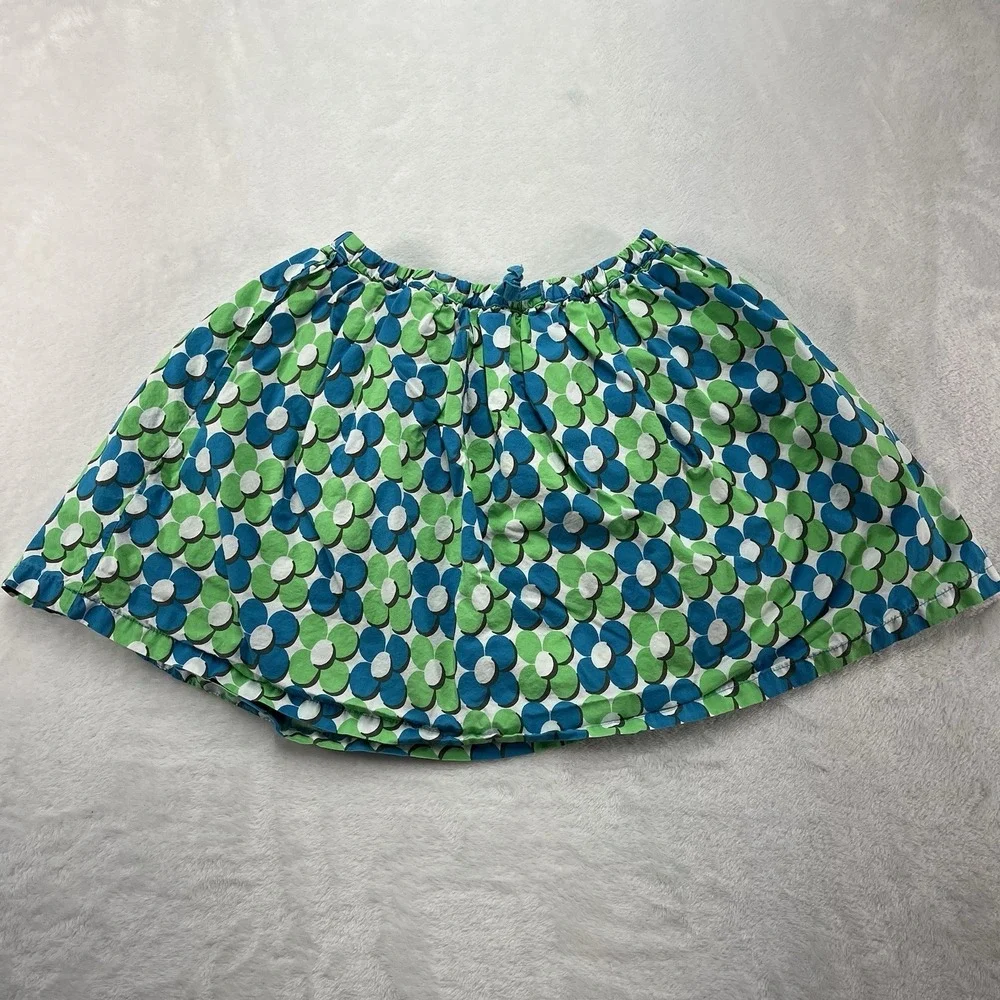 Mini Boden Floral Cotton Skirt Girls 7-8Y Coastal Summer Lined All Over Print